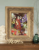 Imagine your original oil painting, oil on linen in an elegant gold frame. Realistic oil still life. original art floral red doll perfect for your elegant decor. Soothe your soul with quiet elegance and rustic beauty in this still life painting of summer flowers. 