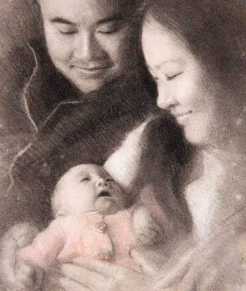 Custom Portrait Drawing of a Precious Baby