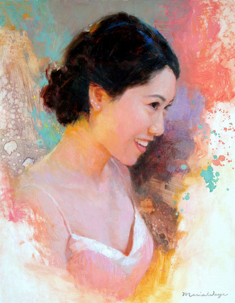 Custom Portrait Oil Painting 12x16" One Person or pet (30.48x40.64 cm)