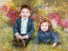 Custom Portrait Oil Painting 16x20" Two people or pets (40.64x50.8 cm)