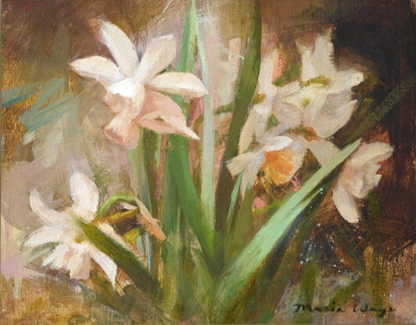 "Angels of Spring" Daffodil Original Oil Painting (Unframed)