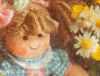 "Happy Dolly with Summer Wildflowers" Original Oil Painting