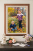 Custom Portrait Oil Painting 18x24" Two people or pets (61x76 cm)