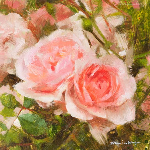 "Stop and Smell the Roses" Original Oil Painting