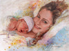Custom Portrait Oil Painting 12x16" Two people or pets (30.48x40.64 cm)