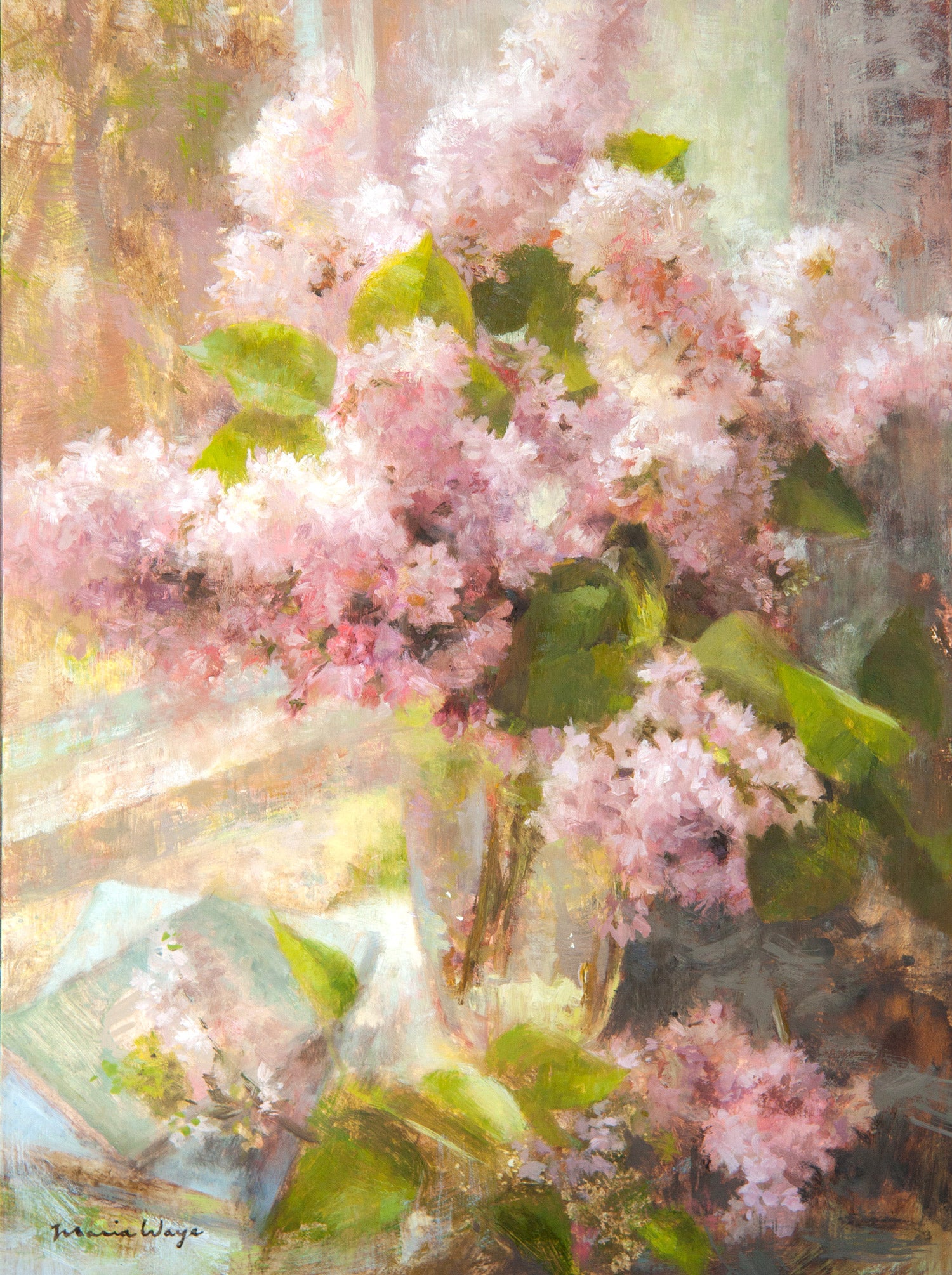 Lilac oil painting to bring you joy and cheer from the garden