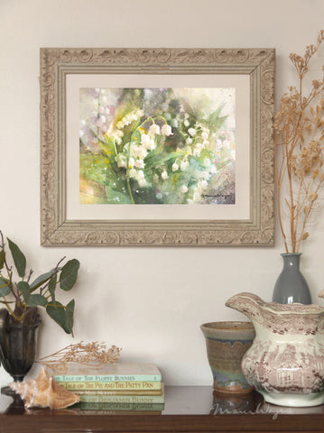 Lily of the Valley watercolor painting