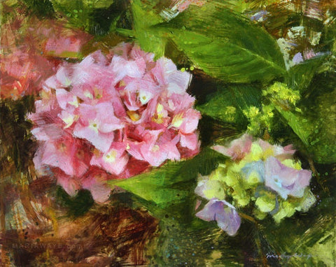 "Hydrangea Happiness" Original Oil Painting