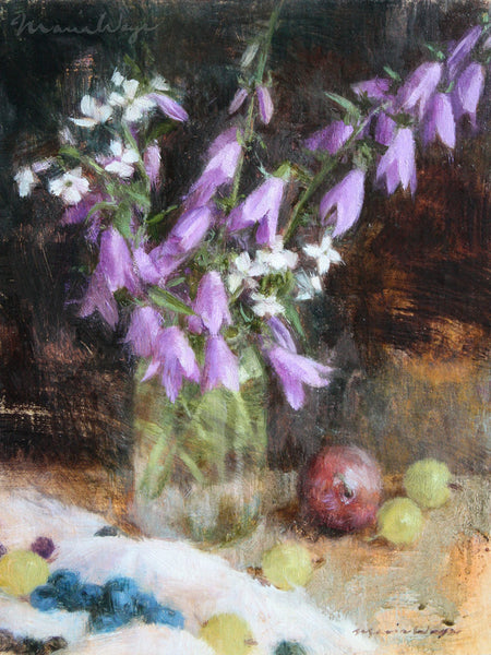 "Bellflower Sonata" Original Oil Painting