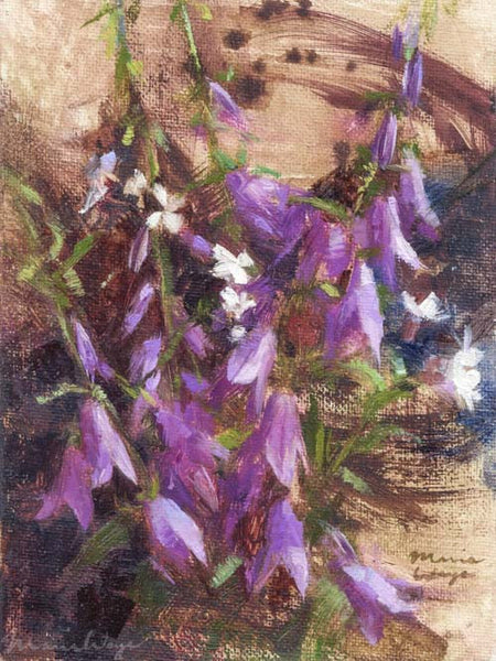 "Bellflower Study" Original Oil Painting Sketch (Quick Study)