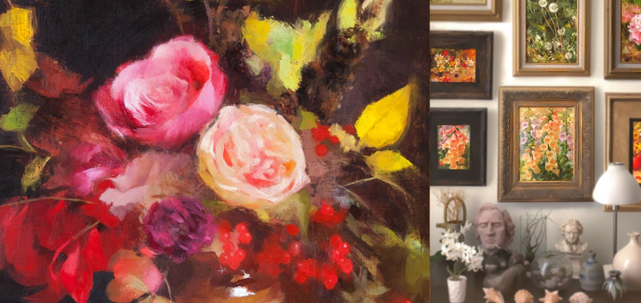 Maria Waye fine art paintings oil florals